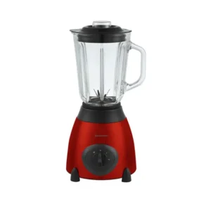 Blender 400w bol en verre 1.5l + moulin inox rouge