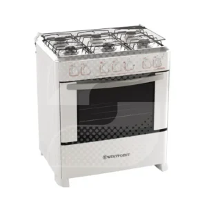 Cuisinière 6f gaz four gaz autonettoyant + grill allumage électrique gris