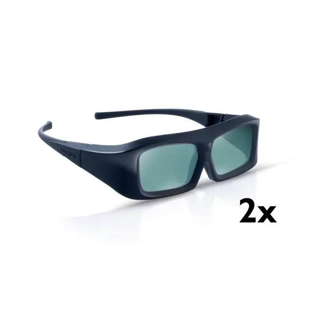 2 paires de lunettes 3d active + émetteur 3d pile cr2032 - Sidef