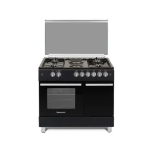 Cuisinière 4f gaz 2p élec four gaz + cache bouteille