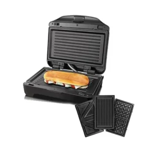 CROQUE MONSIEUR 900W PLAQUES INTERCHANGEABLES GAUFRE SANDWICH GRILL