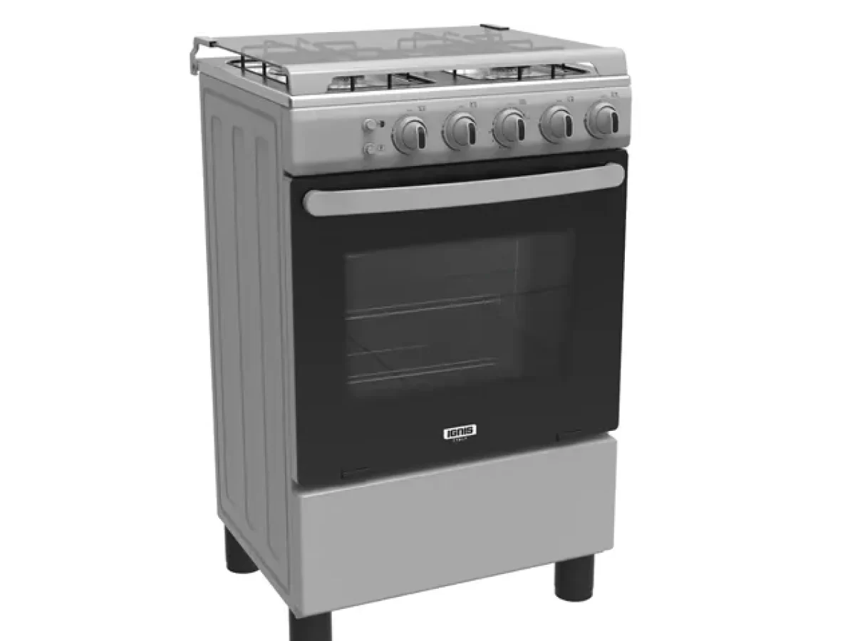 CUISINIÈRE 4FG + FOUR GAZ GRIS - Sidef