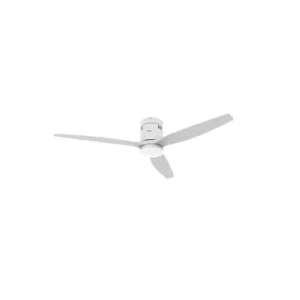 VENTILATEUR PLAFONNIER 3 PALES LUMIERE + TELECOMMANDE BLANC TAURUS