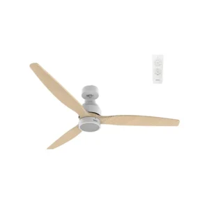 VENTILATEUR PLAFONNIER 3 PALES LUMIERE + TELECOMMANDE EFFET BOIS TAURUS